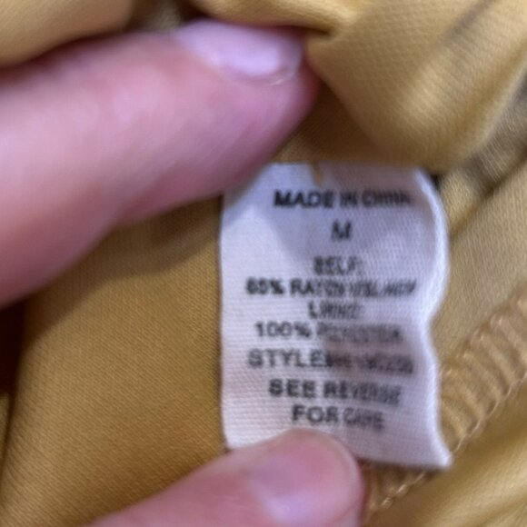 Fashion on Earth Natural Fiber Blend Mustard Yellow Dress - Picture 7 of 7